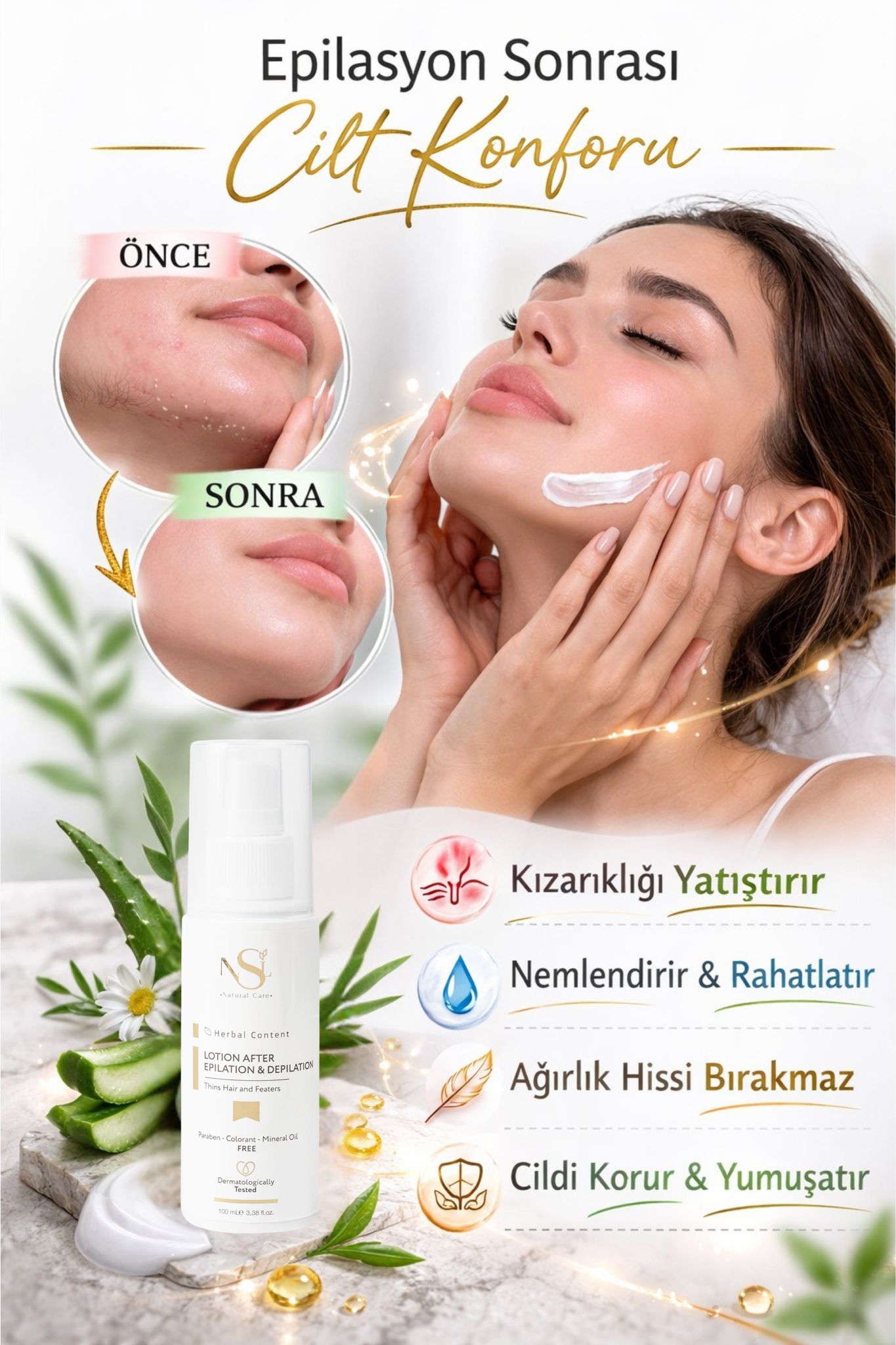 Lazer Etkili Tüy Azaltıcı Losyon